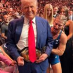 Trump at Michigan Pride month event, catheter clearly visible